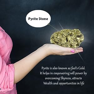 AGATE Original Pyrite Stone for Wealth and Business Luck/Vastu/Working Table Decor with Increased Will power and Manifestation