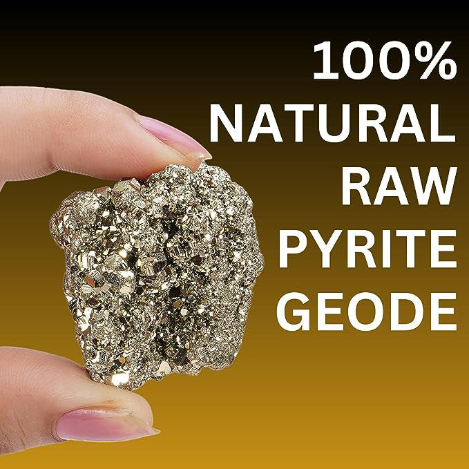 Golden pyrite stone for manifestation, confidence, and prosperity
