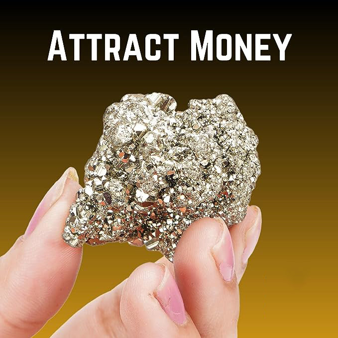 Raw pyrite stone for wealth, protection, and abundance energy