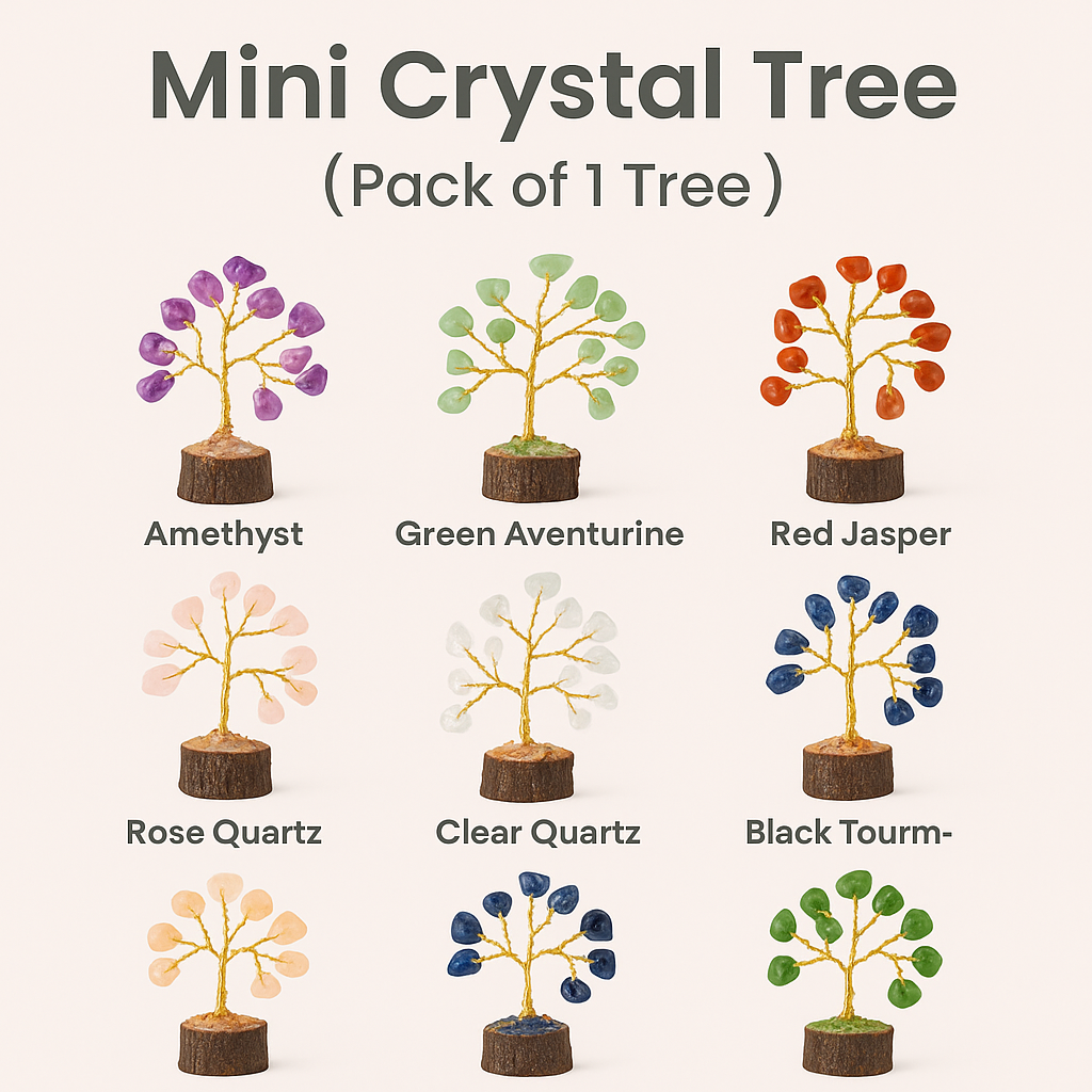 Mini Tree Crystal Tree Handmade Home Decor Items Crystal Bonsai Tree Showpiece For Home Decor Vastu Gift Items For Home Decoration Hall Decoration Items Crystals Tree Gifts-Pack of 1