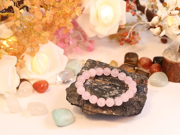 Certified Natural Rose Quartz Stone Bracelet: Unconditional Love & Acceptance