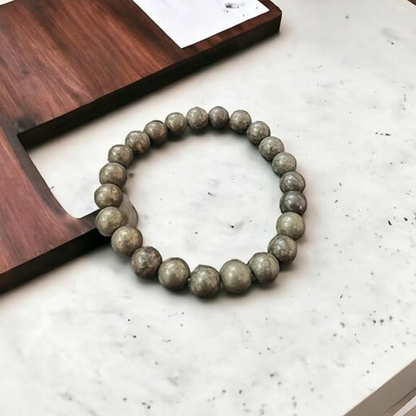 Pyrite Ring & Pyrite Bracelet Set – Wealth & Protection