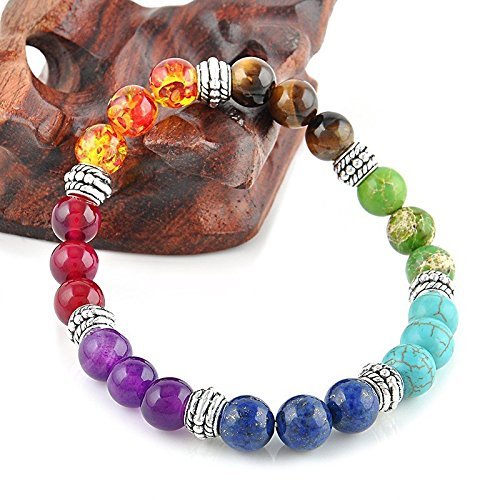 7 Chakra Semi-Precious Stones Bracelet for Health, Wealth, Love, Positivity and Overall Growth.