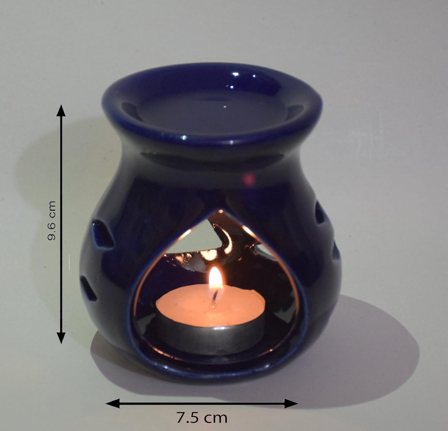 Ceramic Clay Candle Operated Aroma Burner|Oil Diffuser (Assorted Color)