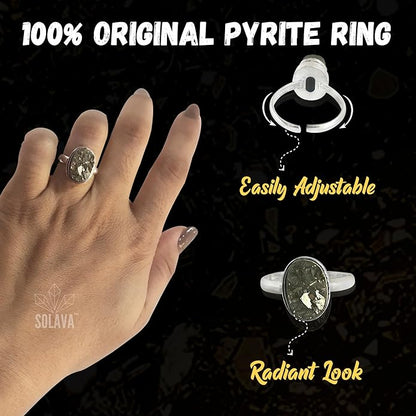 Pyrite Ring & Pyrite Bracelet Set – Wealth & Protection