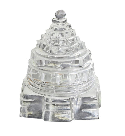 Original Sphatik Shree Yantra (Maha Meru Yantra) - Authentic Crystal for Enhancing Wealth, Prosperity, and Positive Energy