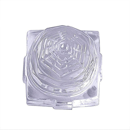 Original Sphatik Shree Yantra (Maha Meru Yantra) - Authentic Crystal for Enhancing Wealth, Prosperity, and Positive Energy