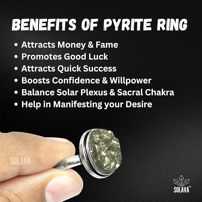 Pyrite Ring & Pyrite Bracelet Set – Wealth & Protection