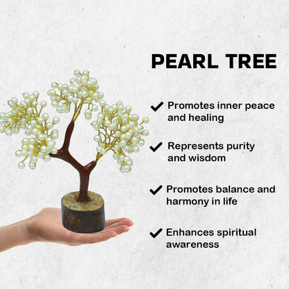 Certified Natural Pearl Tree for Inner Peace & Emotional Healing Perfect Showpiece for House Warming, Diwali, Birthday Gift