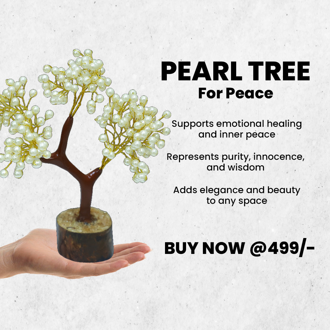 Certified Natural Pearl Tree for Inner Peace & Emotional Healing Perfect Showpiece for House Warming, Diwali, Birthday Gift