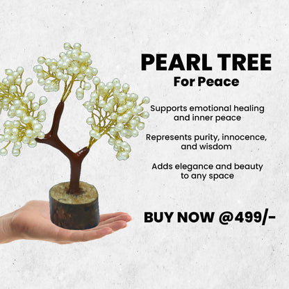 Certified Natural Pearl Tree for Inner Peace & Emotional Healing Perfect Showpiece for House Warming, Diwali, Birthday Gift