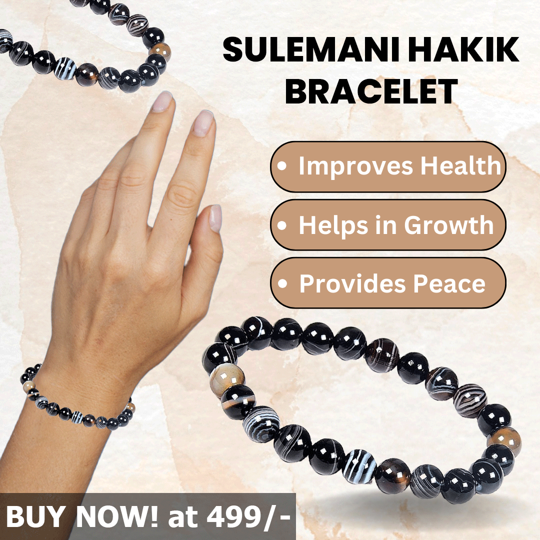 Certified Original Sulemani Hakik Genuine Stone Bracelet Perfect for Men, Women & Kids