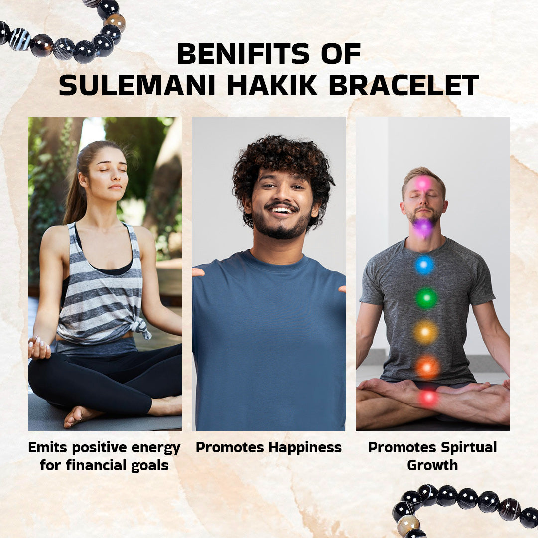 Certified Original Sulemani Hakik Genuine Stone Bracelet Perfect for Men, Women & Kids