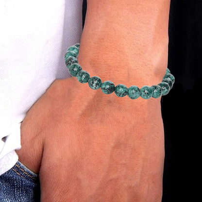 Natural Turquoise Green Stone Bracelet for Inner Peace & Positivity Perfect for Men Women & Kids