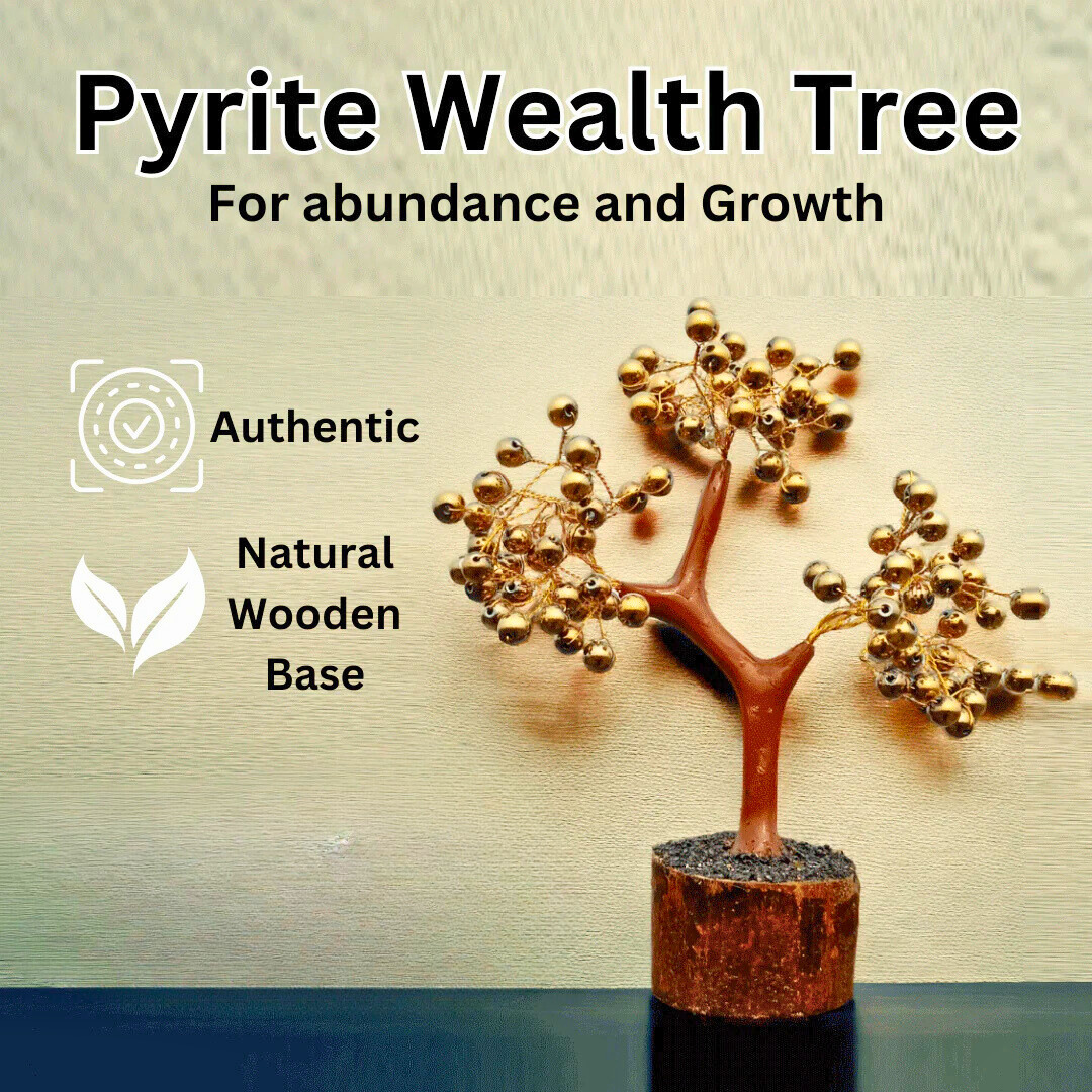 Golden Pyrite Bracelet & Golden Pyrite Tree Set – Prosperity & Protection