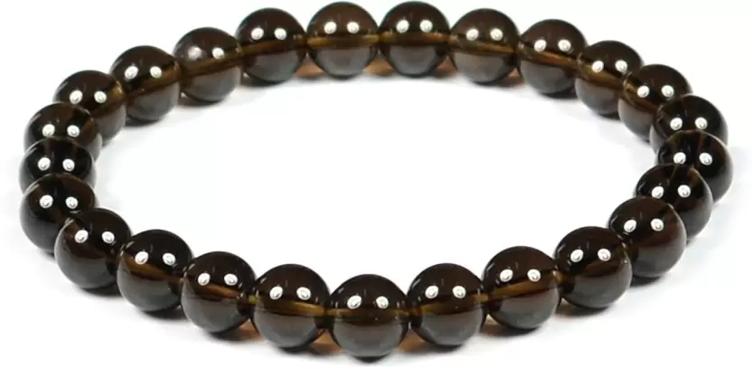 Smoky Quartz Crystal Stone Bracelet : Grounding & Protection for Men, Women & Kids