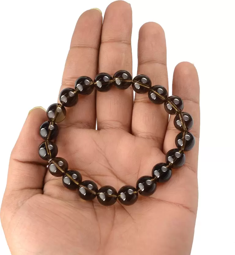 Smoky Quartz Crystal Stone Bracelet : Grounding & Protection for Men, Women & Kids