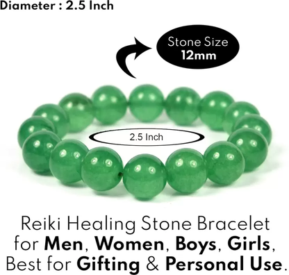 Certified Natural Green Aventurine Round Beads Crystal Stone Bracelet