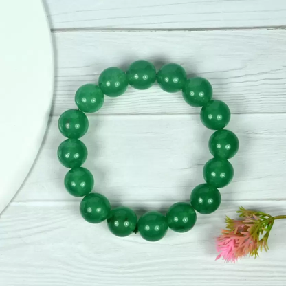 Certified Natural Green Aventurine Round Beads Crystal Stone Bracelet