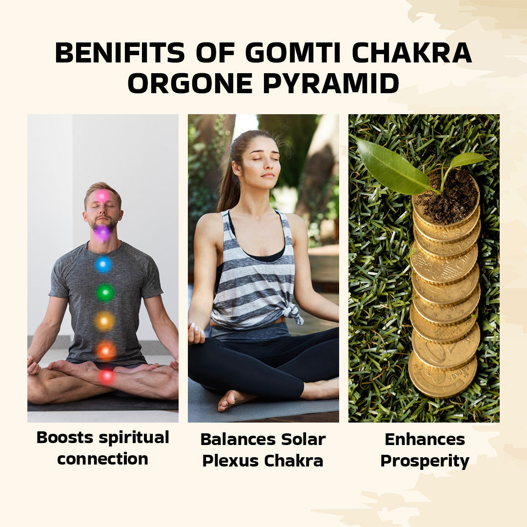 Original Gomti Chakra Orgone pyramid | Reiki Healing Product & Vastu Expert | Gift Decorative Showpiece