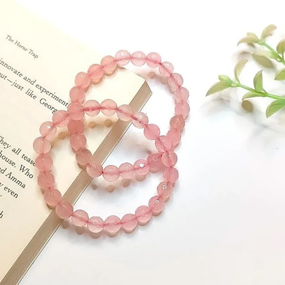 Certified Natural Rose Quartz Stone Bracelet: Unconditional Love & Acceptance