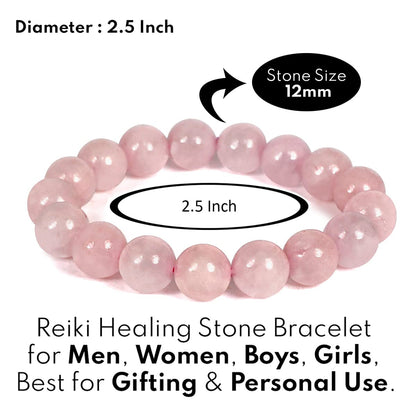 Certified Natural Rose Quartz Stone Bracelet: Unconditional Love & Acceptance