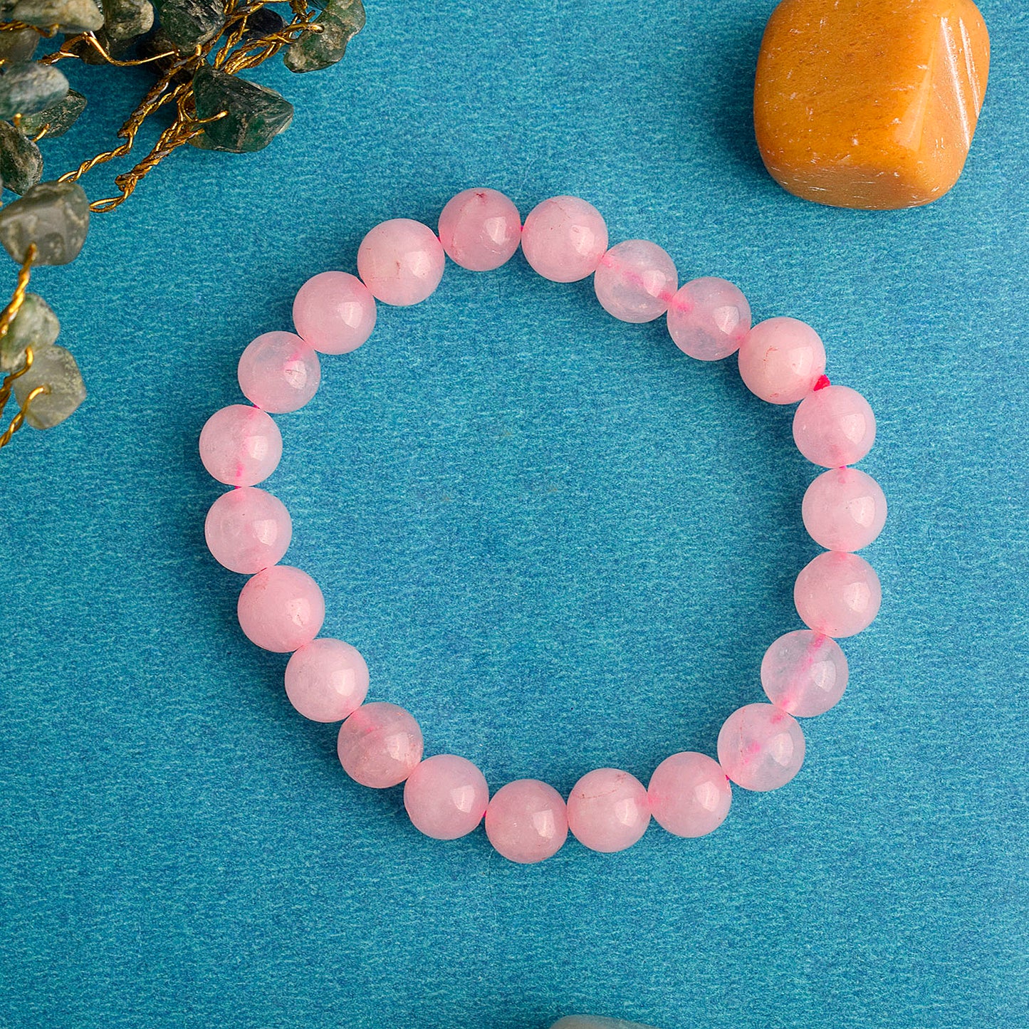 Certified Natural Rose Quartz Stone Bracelet: Unconditional Love & Acceptance