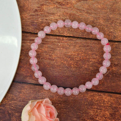 Certified Natural Rose Quartz Stone Bracelet: Unconditional Love & Acceptance